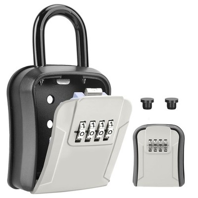 Key Lock Box，Portable Waterproof 4 Digits Combination Lockbox with Removable ...