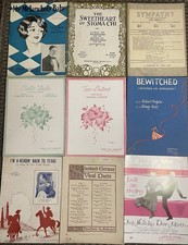 1920-1940 Mieszana partia 9 arkuszy vintage - Zaczarowana, Judy Holiday