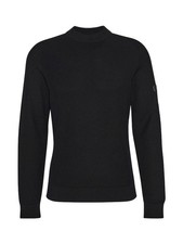 Image of BARBOUR INTERNATIONAL MENS BLACK DUNE CREW NECK COTTON SWEATER JUMPER KNITWEAR