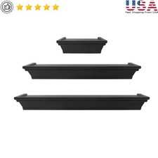 3PC Wall Mount Floating Shelves Set Decorative Storage Display Indoor Home New