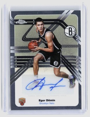 2025-26 Topps Chrome #NS-ED Egor Dëmin Next Stop Signatures