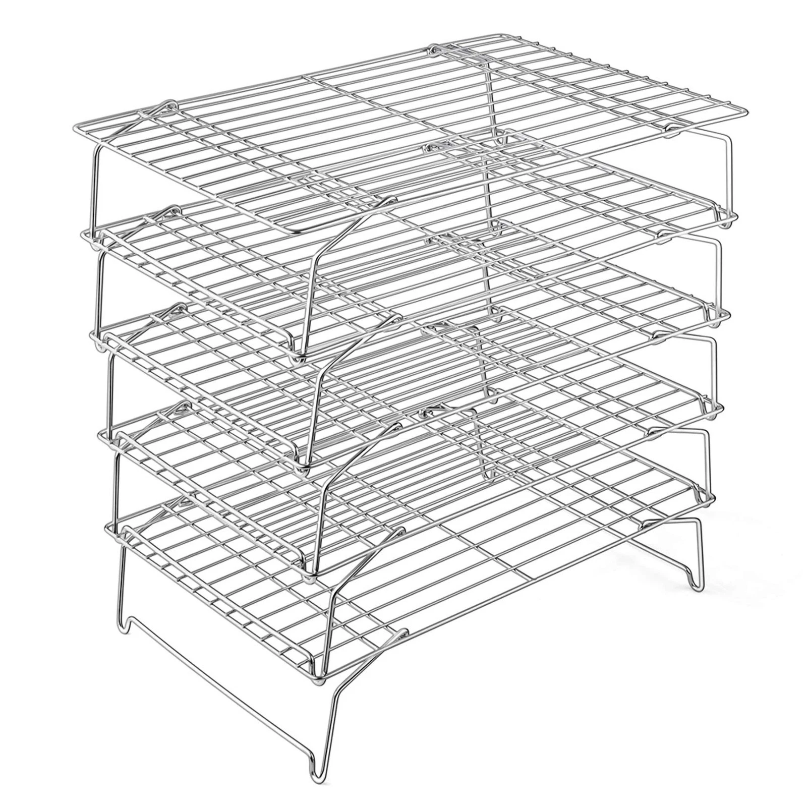 Cooling Rack, 5-Tier Stainless Steel Stackable Baking Cooking Racks for Cooli...