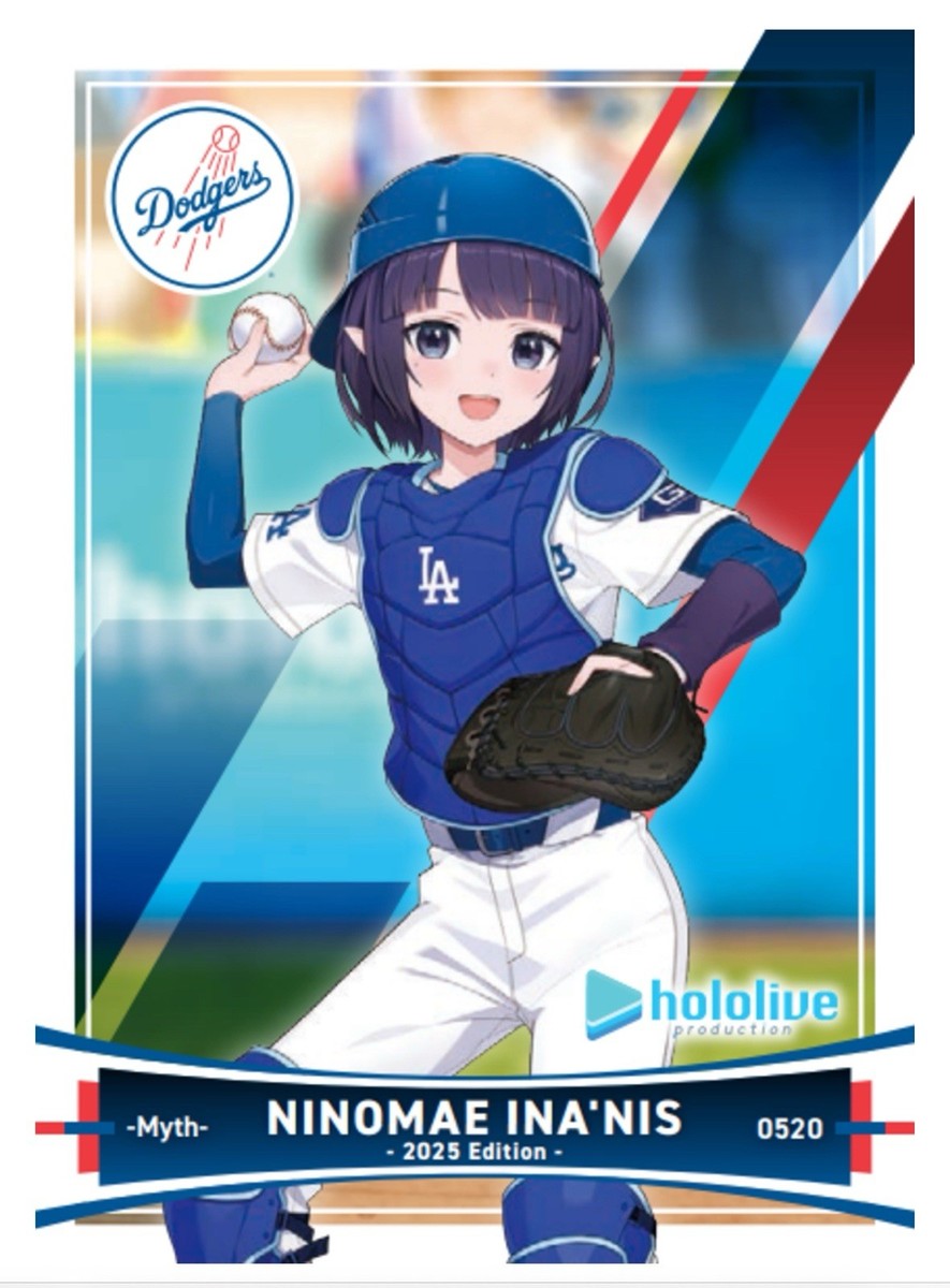 Dodgers × hololive アクリルスタンド BIJOU 限定商品 2025 Dodgers Hololive Promo Cards KOSEKI BIJOU IRyS NINOMAE