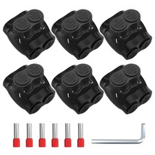 2 Port Insulated Multi Tap Connector 2/0-6 Gauge Wire Connectors Dual Sided E...
