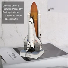 1:150 Scale 34cm Space Shuttle Atlantis 3D Puzzle Paper J4N4 Rocket DIY Z9Q7