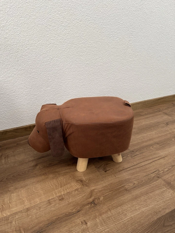Tierhocker Hund – Sitzhocker, Braun - Bild 3 von 3