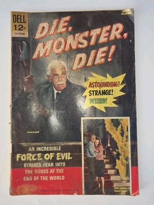 Die Monster Die 1966 Vintage Dell Comic Book Boris  Karloff Photo Movie Classics