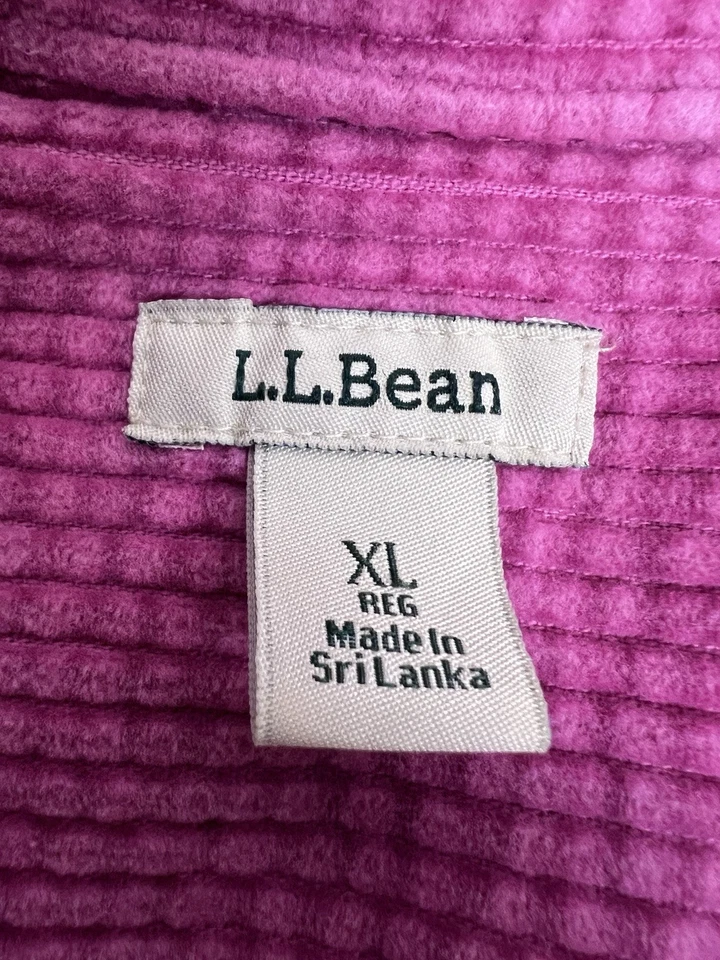 Vintage LL Bean Womens Wide Whale Pink Corduroy Button Up Long Sleeve Shirt XL - Image 3 of 4