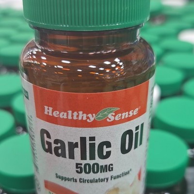 Healthy Sense Garlic Oil 500mg Softgels Odorless Garlic Extract Circulatory Sup 