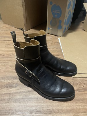 Rolling Dub Trio Griffin Jodhpur Boots Size 9 Black Italian
