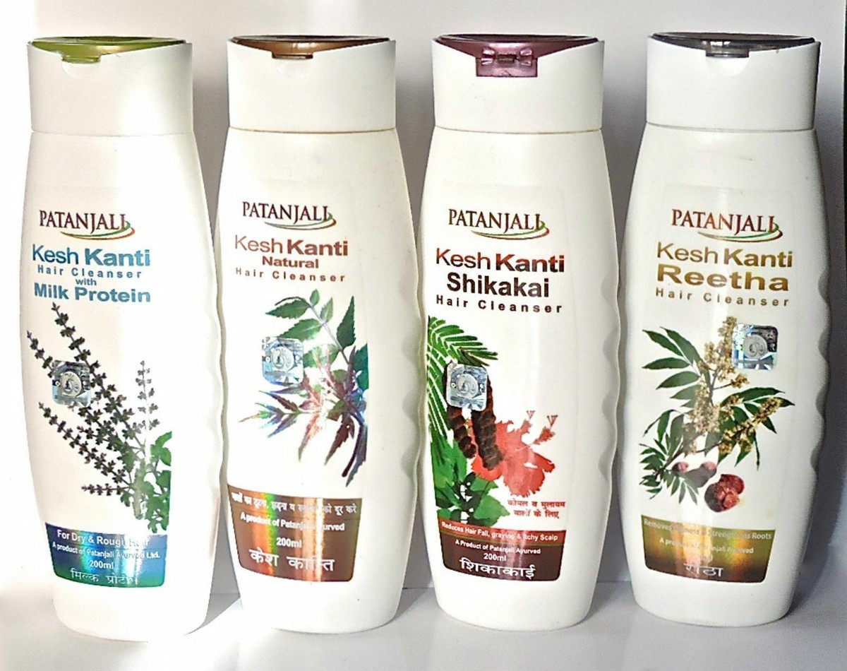 Patanjali Kesh Kanti Natural Shampoo Combo Pack 4 Shampoo - 200 ML 