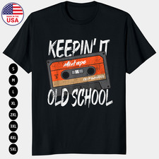 Old School Hip Hop 80s 90s Vintage Mixtape Cassette Tape T-Shirt  Retro Tee
