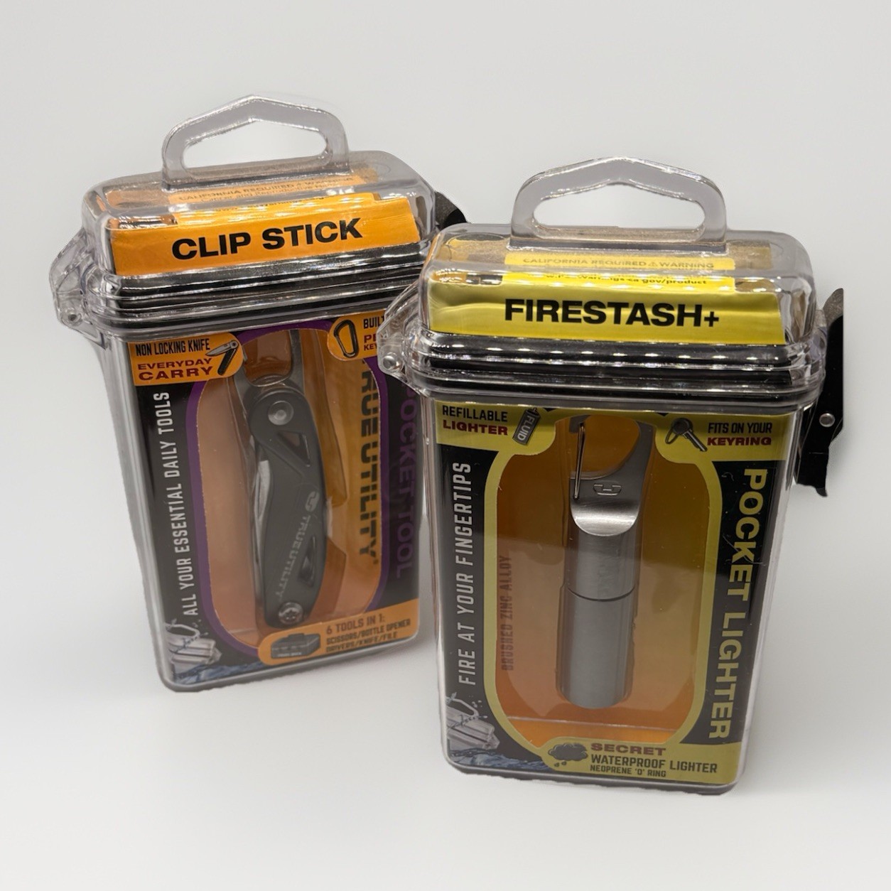 & Clip Stick Survival Keyring Carabiner Pack
