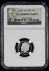 2012-S Proof Roosevelt Silver Dime 10c NGC PF70 UCAM Ultra Cameo