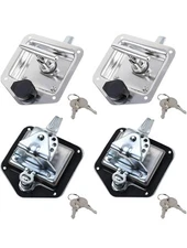 4Pcs Trailer Door Latch Rv Door Tool Box Lock with Gasket T-Handle Latch with...