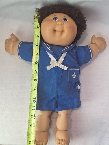 Cabbage Patch Kid CPK 25th Anniversary Doll Brown Hair Blue Eyes Sailor Outfit - Picture 2 of 6