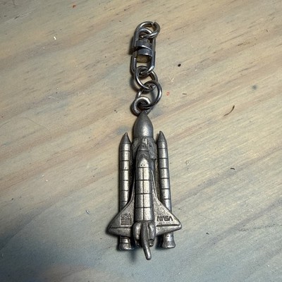 USA Space Shuttle 1'' Necklace Pendant Charm, Moon Astronaut Stars Good Gift