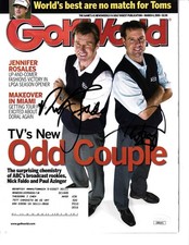 Paul Azinger & Nick Faldo autographed signed 2005 Golf World magazine issue JSA