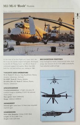 Hook Mil Mi 6 Mi-6 Helicopter Picture Original Vtg Article Info Detail Sheet    