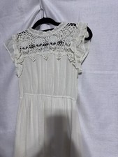 Mine Mini Dress Cream With Lace Ruffle Cap Sleeves Juniors Medium