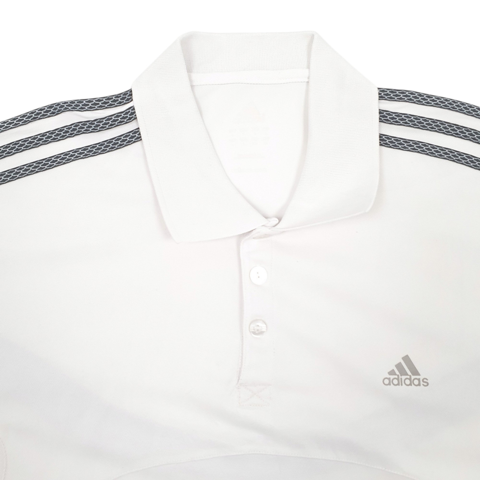 ADIDAS White T Shirt Tee Short Sleeve Polyester Mens L image 2