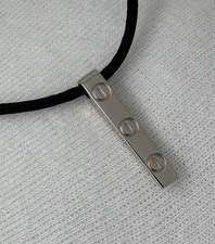 Cartier LOVE Bar Ladies Necklace 18ct White Gold Ladies Pendant 2025 Service