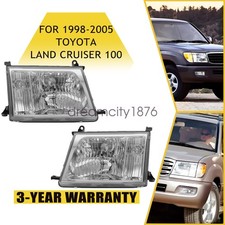 Pair Halogen Headlights Set For 1998-2005 Toyota Land Cruiser 100 Left + Right