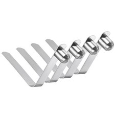 4 Pack 12 x 9mm Kayak Paddle Snaps Steel Tent Pole Clips Silver Tone