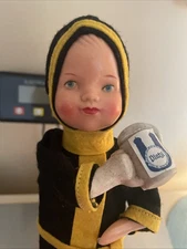 Platzl Beer Vintage Boy Doll Holding Beer West Germany 7”T  (K)