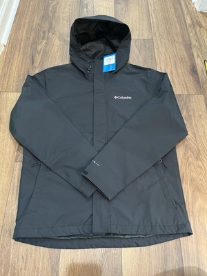 NWT!! Columbia Men's Tough Mother EXS Rain Shell Jacket Omni-Tech Black Size M