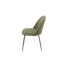 SEDIE CRIBEL NEW TAMARA-SET DA 6 SEDIE -TESSUTO BOUCLE' VERDE GAMBE NERE