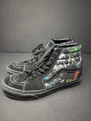 Vans Sk8-Hi Disney Villains Womens 9.5 Black Suede Skateboarding Sneakers Shoes