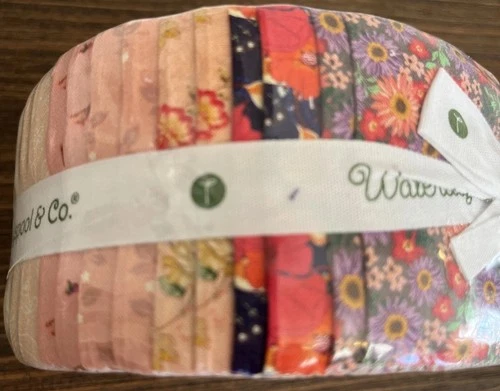 Tinyspool & Co Jelly Roll Quilting Fabric Waterlily Pond Floral 40 Precut Strips image 10