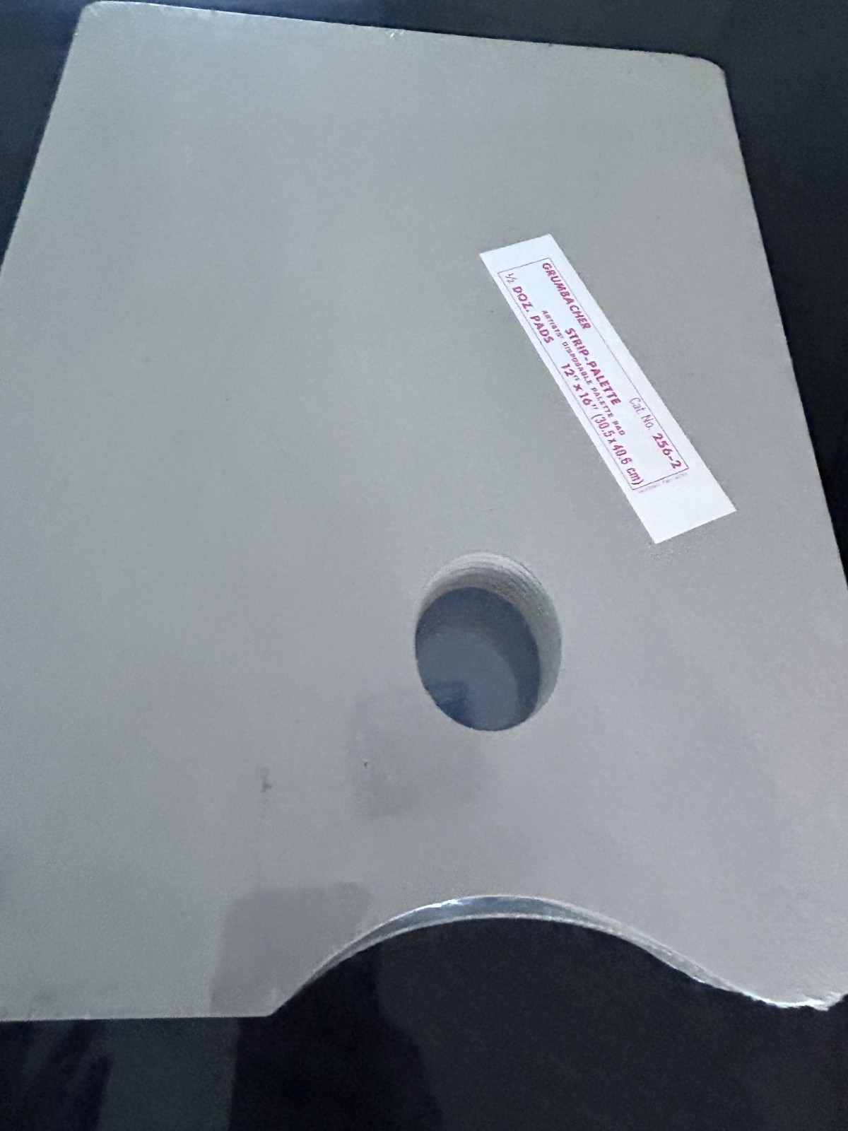 Lot of 6 Vintage Grumbacher Strip-Palette Pads 256-2 – 12" x 16"- 50 Sheets Each