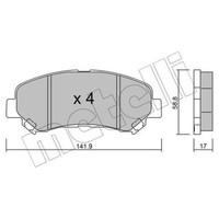 Metelli BremsbeläGe Vorne FüR Nissan Qashqai +2 I X-Trail Suzuki Kizashi