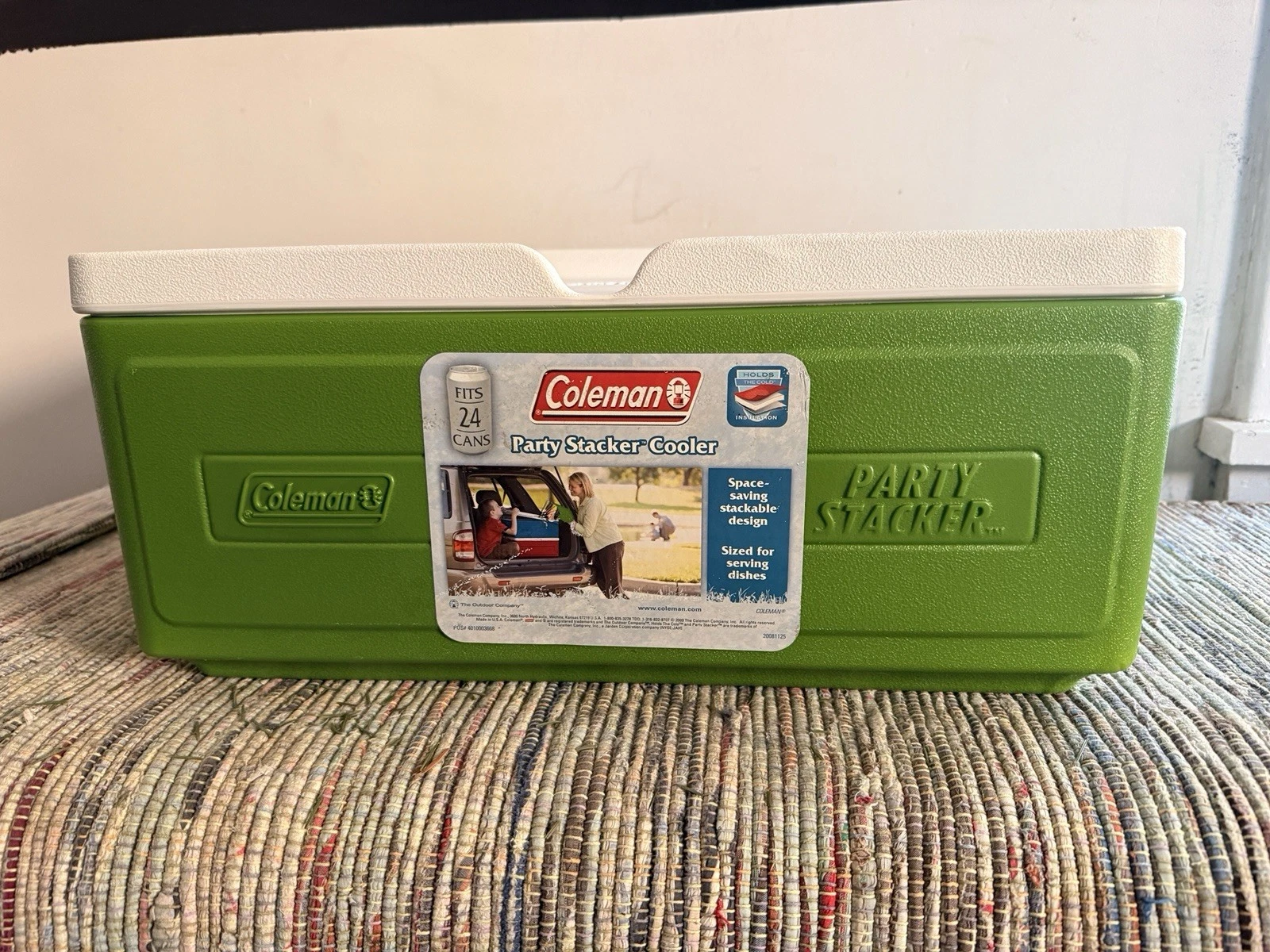 VTG Coleman Party Stacker Green Cooler Model 6225 USA Picnic Beach Boat Camp 24