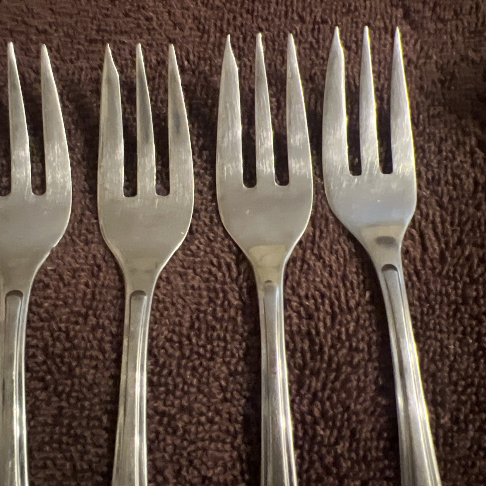 4-Berndorf Cocktail Fork 5 7/8” Vintage Rare  Korea