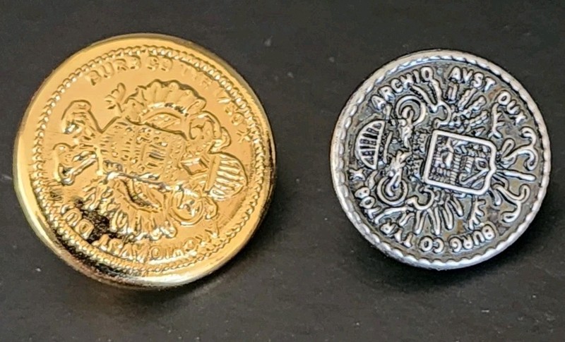 2 Burg Co. Shank Buttons  Please See Photos For Sizes