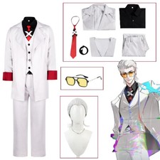 Anime To Be Hero X Cosplay Costume X White Uniform Wig Glasses Accessory Set