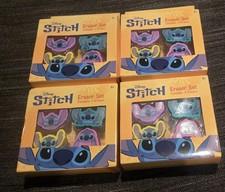 Disney Stitch Lot Of 4. 16 Total Erasers Great For Stocking Stuffers. NIB 