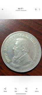 1895 South Africa (Zuid Afrikaansche Republiek ZAR) 2 1/2 Shillings XF