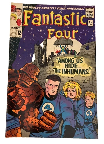 Fantastic Four 45 Vintage Silver Age Marvel Comics 1965 Inhumans