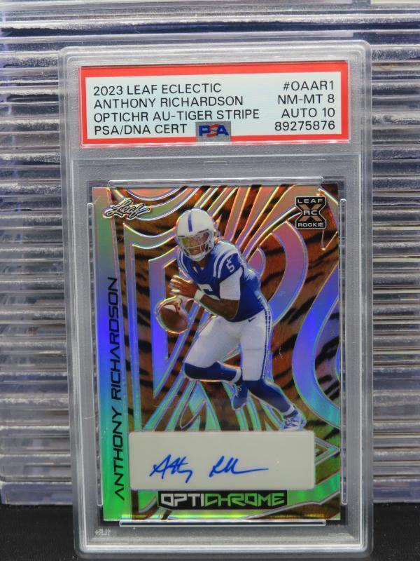 Anthony Richardson Leaf Eclectic Optichrome Autographs #OAAR1 Pink