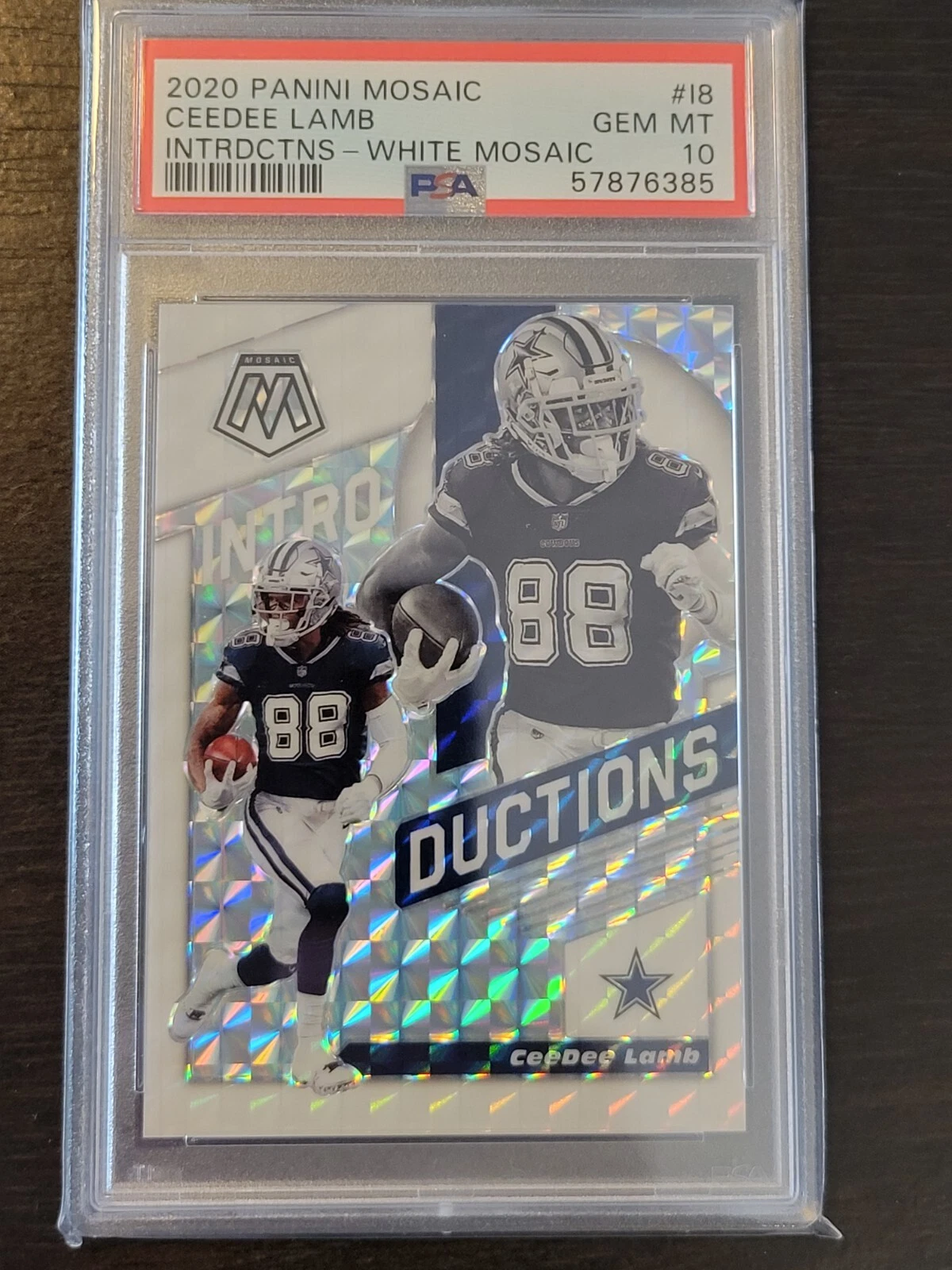 CeeDee Lamb Panini Mosaic Introductions #I8 White Mosaic