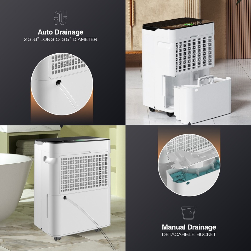 AIRPLUS Dehumidifier 25L/D For Basements, Large Rooms, Bathrooms Dryer