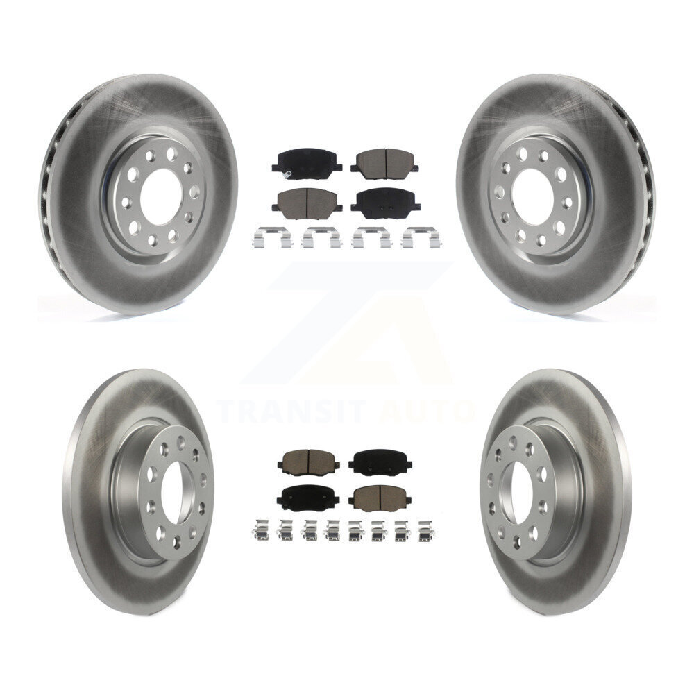 Front Rear Coated Disc Brake Rotor  Ceramic Pad Kit For Jeep Renegade Fiat