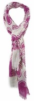 Tigertie Schal In Lila Weissgrau Gemustert - Gr. 180 X 50 Cm