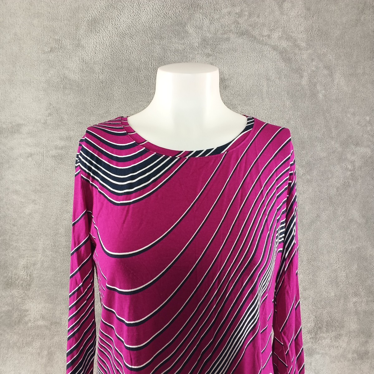 NWT JM COLLECTION Women Top XS(0-2) Striped Wavy Knit 3/4 NWT JM COLLECTION Women Top XS(0-2) Striped Wavy Knit 3/4