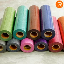 Glitter Heat Transfer Vinyl HTV vinyl Roll for T-Shirt/Iron On Heat Press Cut