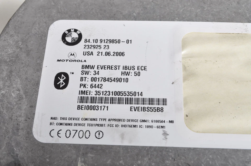 BMW X5 E53 Module Bluetooth Interface 9129850 - Photo 2/4